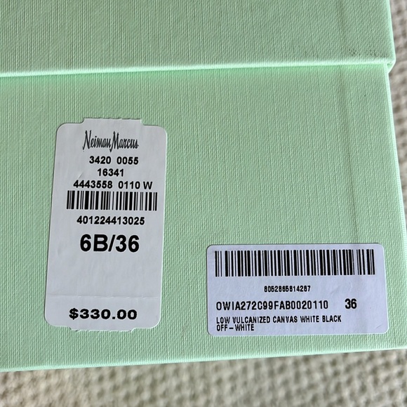 MUST SELL OFF WHITE white low vulcanized canvas black white - Picture 14 of 14